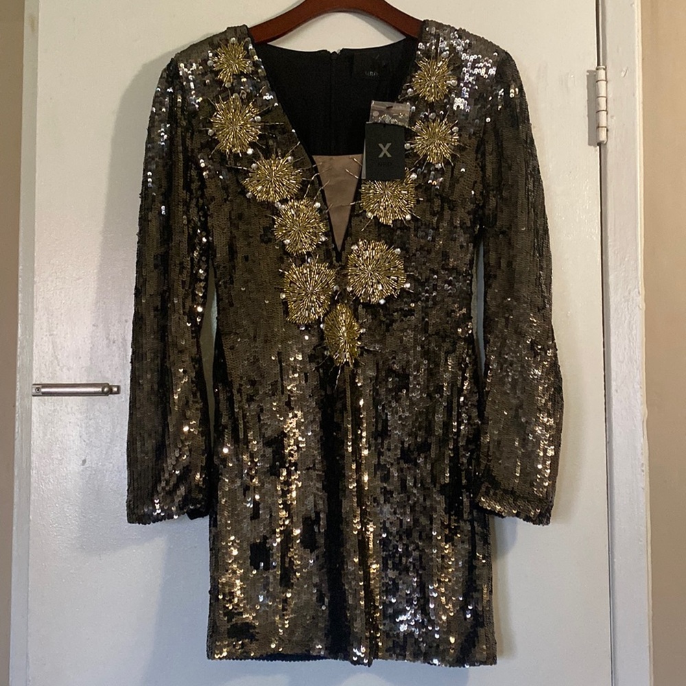 Sequin Dress with Gold Embellishments perfect for any occasion
